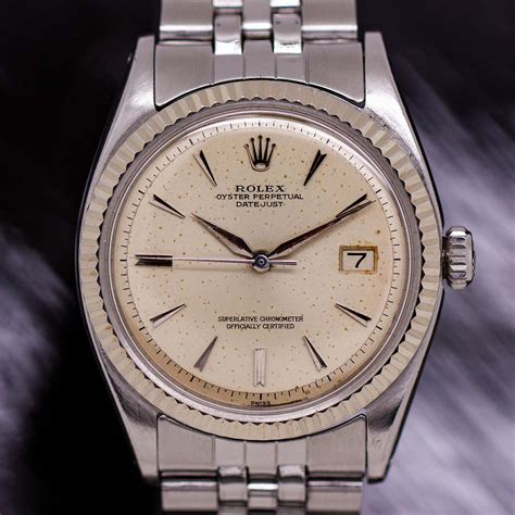 rolex datejust 1601 stainless steel &